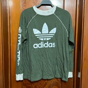 Long sleeve olive green adidas shirt